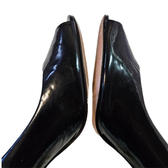 Prada Black Patent Leather Peep Toe 3" Lucite Block Heels, EU Size 37 or US 6.5 - Picture 7 of 12